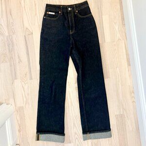 Calvin Klein Straight Leg Barrel 100% Cotton Jeans Size 24